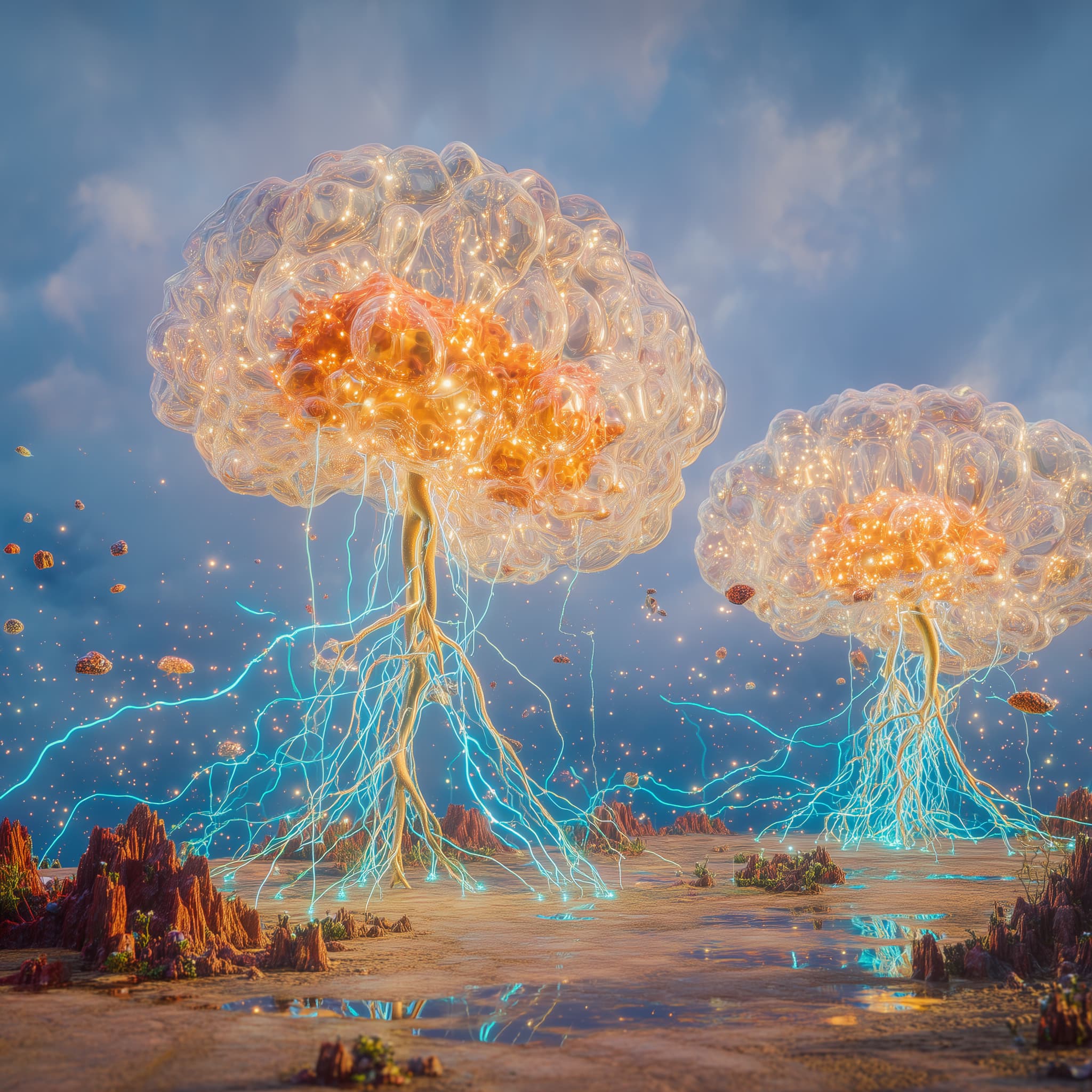 AI neural pathways visualization